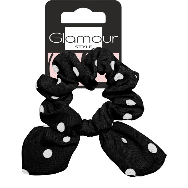 GLAMOUR plaukų gumytė su burbuliukais, juodos spalvos, 1 vnt