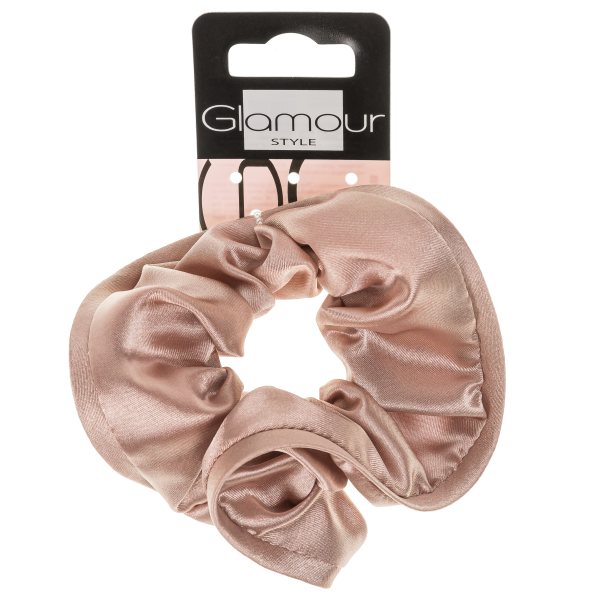 GLAMOUR plaukų gumytė, šviesi, satininė, 1 vnt