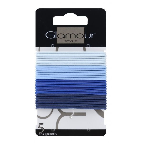 GLAMOUR plaukų gumytės STYLE, spalvotos, plonos, 24 vnt