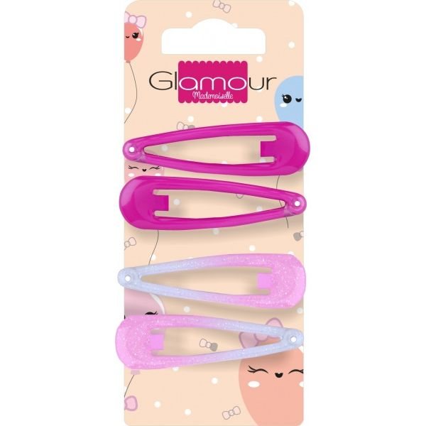GLAMOUR plaukų segtukai, 4 vnt