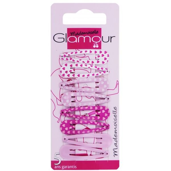 GLAMOUR plaukų segtukai, 8 vnt