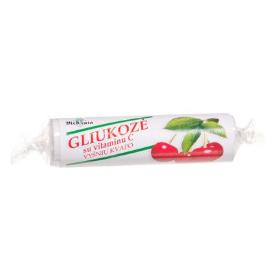 GLIUKOZĖ SU VITAMINU C, vyšnių kvapo, 10 tablečių