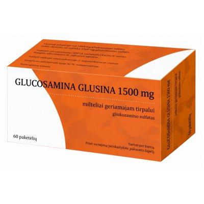 GLUCOSAMINA GLUSINA, 1500 mg., milteliai geriamajam tirpalui, N60