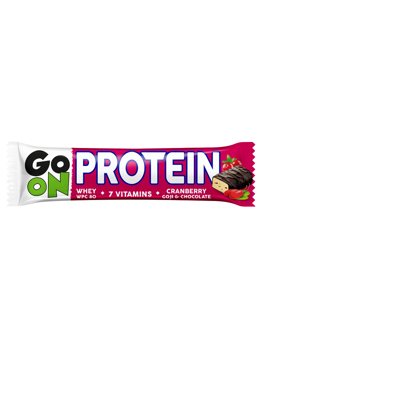 GO ON PROTEIN Cranberry&Goji, Proteino batonėlis, 50 g