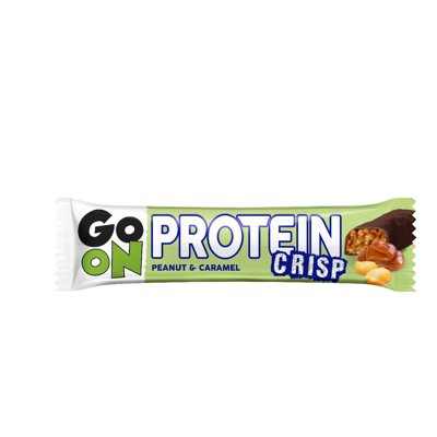 GO ON PROTEIN CRISP Peanut&Caramel, Proteino batonėlis, 50 g