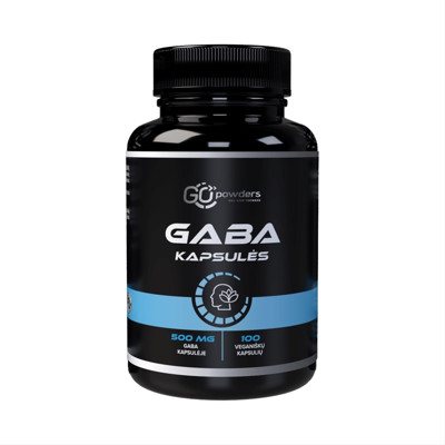 GO POWDERS GABA, 500 mg, 100 kapsulių