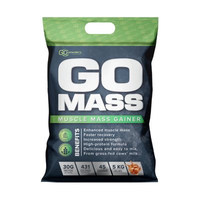 GO POWDERS GO MASS GAINERIS Masės augimo proteino kokteilis Karamelės skonio, 5 kg