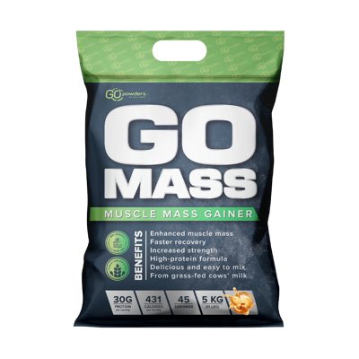 GO POWDERS GO MASS GAINERIS Masės augimo proteino kokteilis Karamelinio biskvito skonio, 5 kg