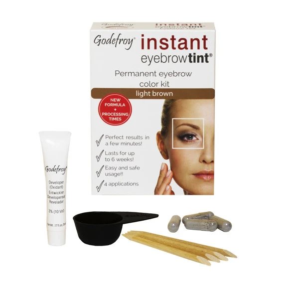 GODEFROY antakių dažymo rinkinys LIGHT BROWN, šviesiai ruda spalva, 1 vnt
