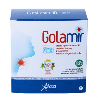 GOLAMIR 2ACT, burnoje disperguojamosios tabletės, N20