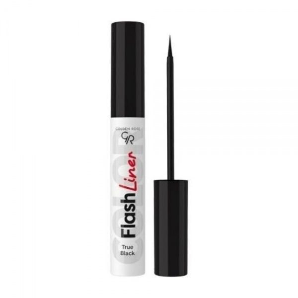 GOLDEN ROSE akių kontūrų plunksnelė FLASH TRUE BLACK, Nr. 112, juodas, 3.5 ml