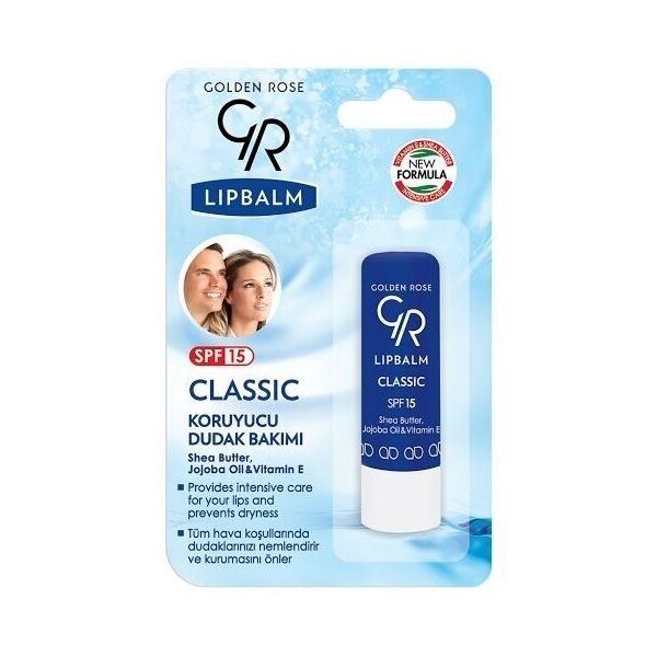 GOLDEN ROSE lūpų balzamas LIP BALM CLASSICS, SPF15, Nr. 01, 4.6 g
