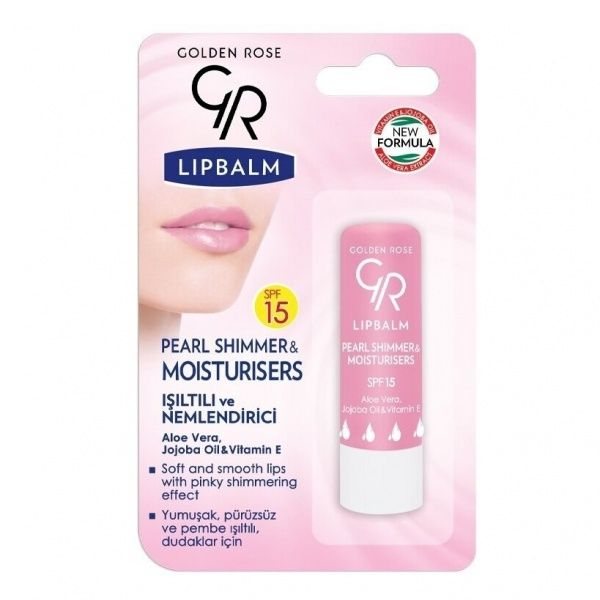 GOLDEN ROSE lūpų balzamas LIP BALM PEARL, SPF15, Nr. 02, 4.6 g