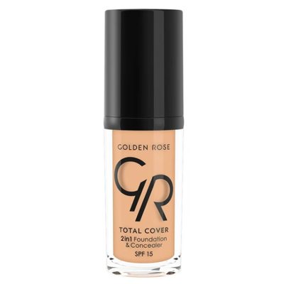 Golden Rose Total Cover 2in1 makiažo pagrindas ir maskuoklis, Nr. 07 Natural, 30 ml