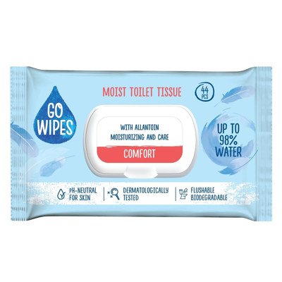 GOWIPES COMFORT, Drėgnas tualetinis popierius, 44 vnt