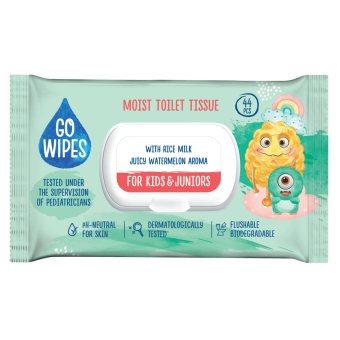 GOWIPES drėgnas tualetinis popierius vaikams, 44 vnt