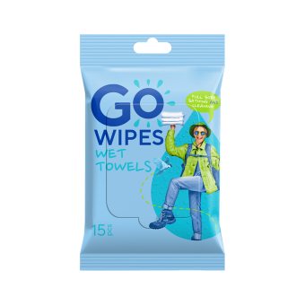 GOWIPES, Drėgni rankšluosčiai "Camping", 15 vnt