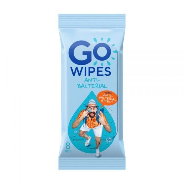 GOWIPES drėgnos servetėlės ANTI-BACTERIAL, 8 vnt