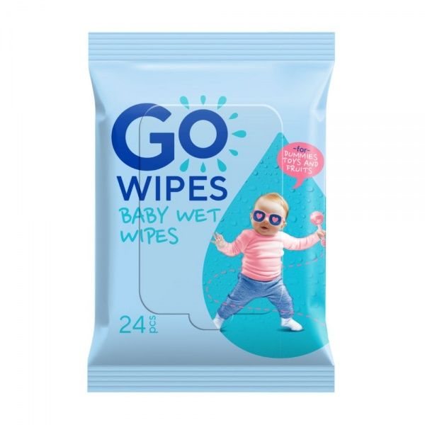 GOWIPES drėgnos servetėlės BABY WET WIPES, 24 vnt