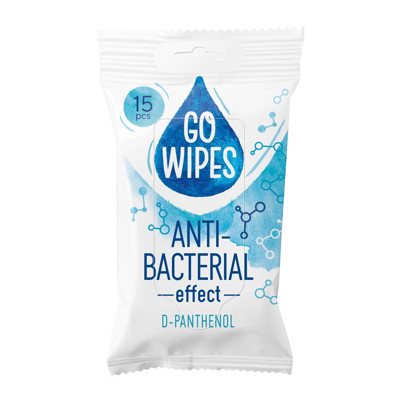 GOWIPES, drėgnos servetėlės su D-pantenoliu, 15 vnt