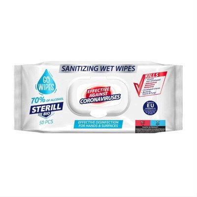 GOWIPES Sterill Bio, drėgnos dezinfekuojančios servetėlės, 50 vnt
