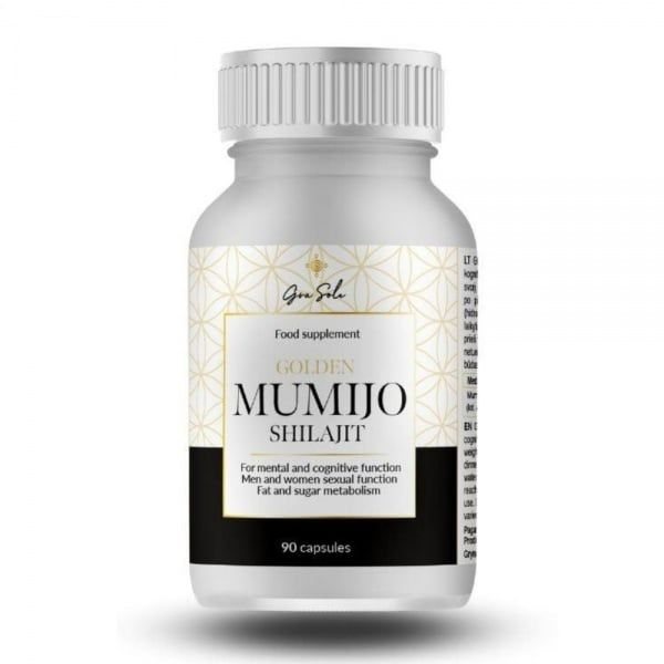 GRA SOLE maisto papildas GOLDEN MUMIJO SHILAJIT, 90 kaps.