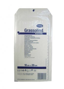 GRASSOLIND neutral sterilus tinklelinis tvarstis, 10 x 20 cm