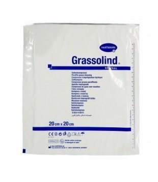GRASSOLIND neutral sterilus tinklelinis tvarstis, 20 x 20 cm