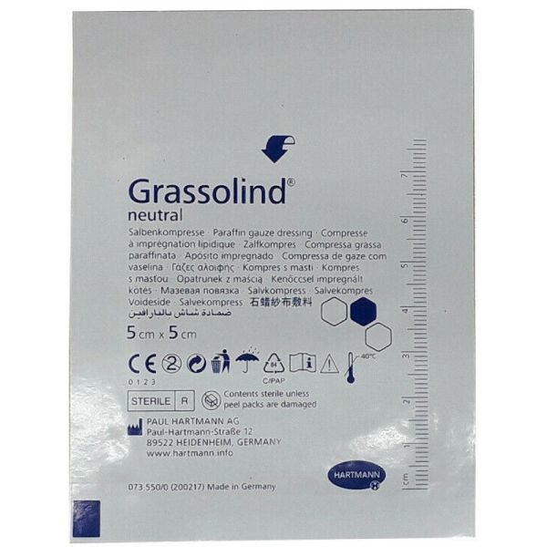 GRASSOLIND sterilus tinklelinis tvarstis NEULTRAL, x 5 cm, 1 vnt., 5 cm