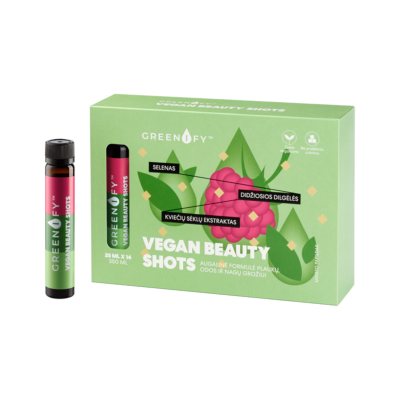 GREENIFY geriamosios dozės plaukų, odos, nagų grožiui VEGAN BEAUTY SHOTS N14