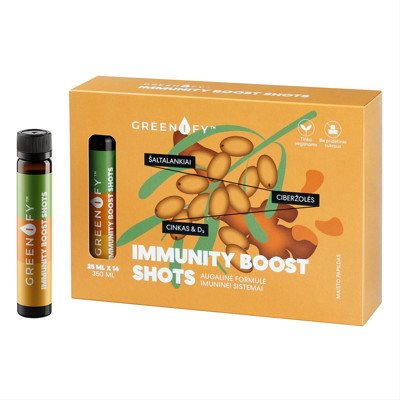 Greenify Immunity Boost Shots, imuninei sistemai, 14 buteliukų, 25 ml