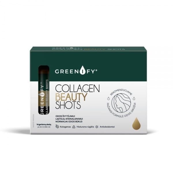 GREENIFY maisto papildas COLLAGEN BEAUTY SHOTS, x 25 ml, 14 vnt