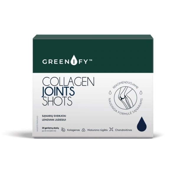 GREENIFY maisto papildas COLLAGEN JOINTS SHOTS, x 10 ml, 20 vnt
