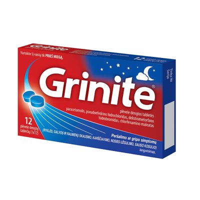GRINITE, plėvele dengtos tabletės, N12