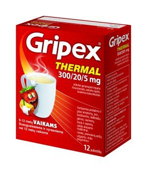 GRIPEX Thermal 300 mg/20 mg/ 5mg milteliai geriamajam tirpalui N12