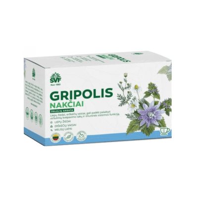 GRIPOLIS NAKČIAI žolelių arbata, N20, 2 g