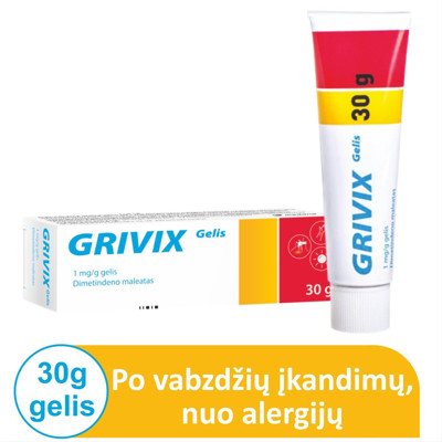 GRIVIX, 1 mg/g, gelis, 30 g