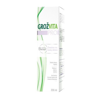 Grožvita Pro šampūnas nuo plaukų slinkimo, 200 ml