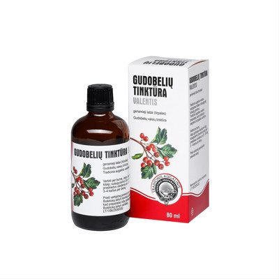 GUDOBELIŲ TINKTŪRA VALENTIS, geriamieji lašai, tirpalas, 80 ml