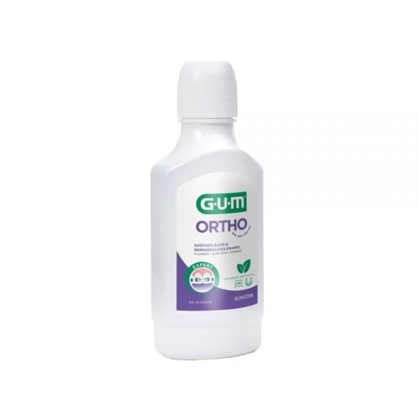 G.U.M burnos skalavimo skystis nešiojantiems ortodontinius prietaisus ORTHO, 300 ml