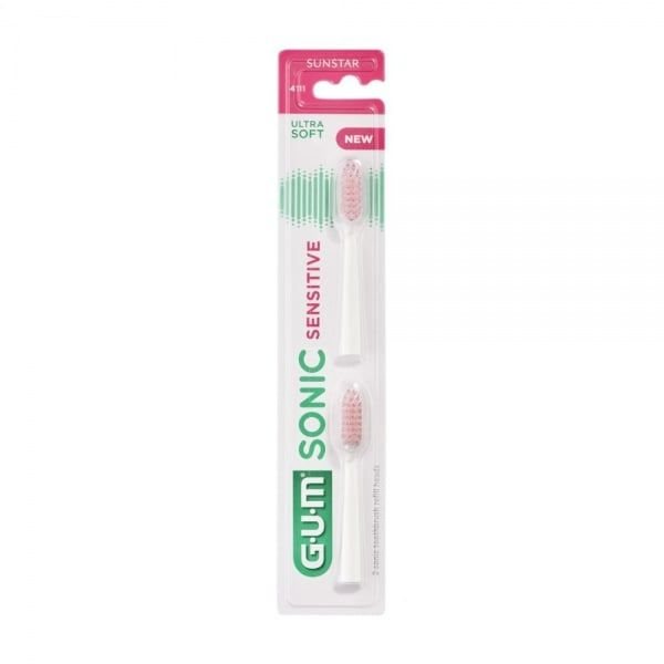 G.U.M dantų šepetėlio galvutės SONIC SENSITIVE 4111, 2 vnt