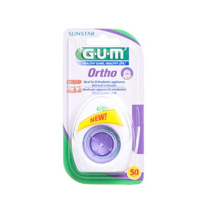 GUM ORTHO, dantų siūlas, 50 vnt