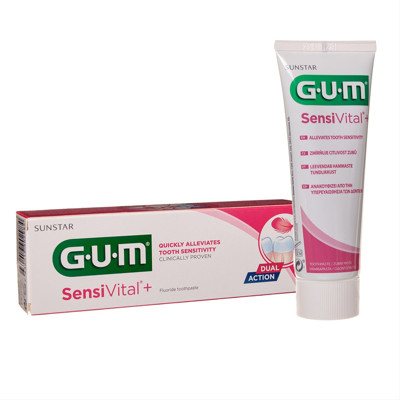 GUM SENSIVITAL+, dantų pasta jautriems dantims, 75 ml