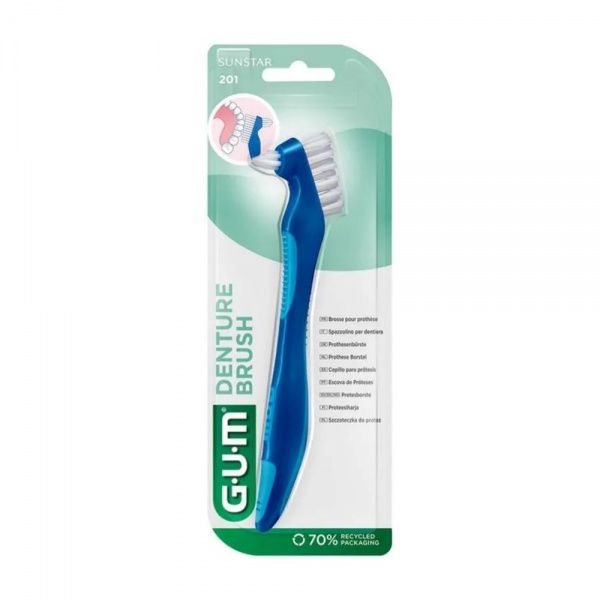 G.U.M šepetėlis protezams DENTURE BRUSH 201, 1 vnt