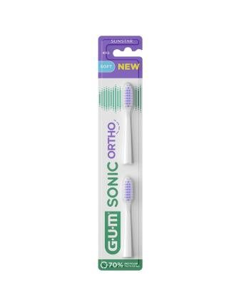 GUM SONIC ORTHO dantų šepetėlio keičiamos galvutės, N2