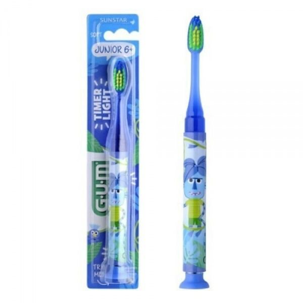 G.U.M šviečiantis dantų šepetėlis JUNIOR TIMER LIGHT, vaikams nuo ., 1 vnt., 6 m