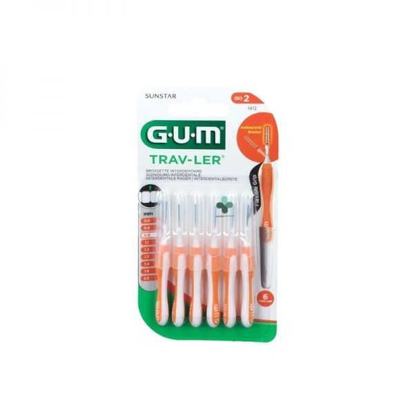 GUM Travler tarpdančių šepetėlis N6, 0.9 mm