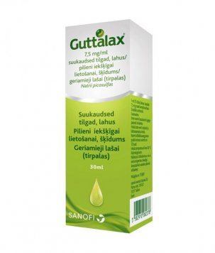 GUTTALAX 7,5 mg/ml geriamieji lašai, tirpalas, 30 ml