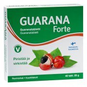 Gvaraninės paulinijos sėklų ekstratas GUARANA FORTE, 40 tab.