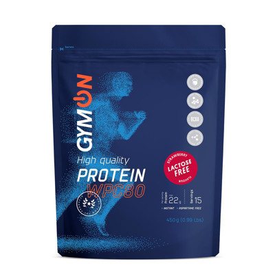 GYMON, braškių skonio baltymų kokteilis, be laktozės, 450 g